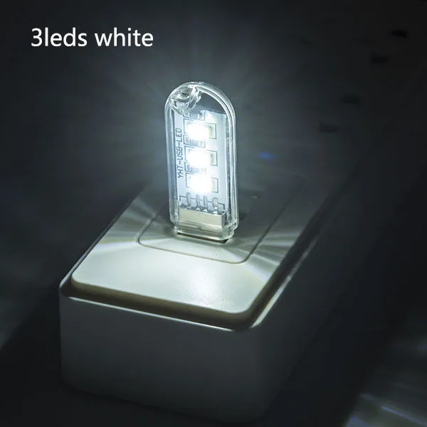 3led W Мини светодиодный USB книжный светильник, ультра яркий гибкий светодиодный настольный светильник для чтения, usb СВЕТОДИОДНЫЙ светильник для ноутбука, ноутбука, компьютера, 1 шт., новое поступление - Испускаемый цвет: 3led W