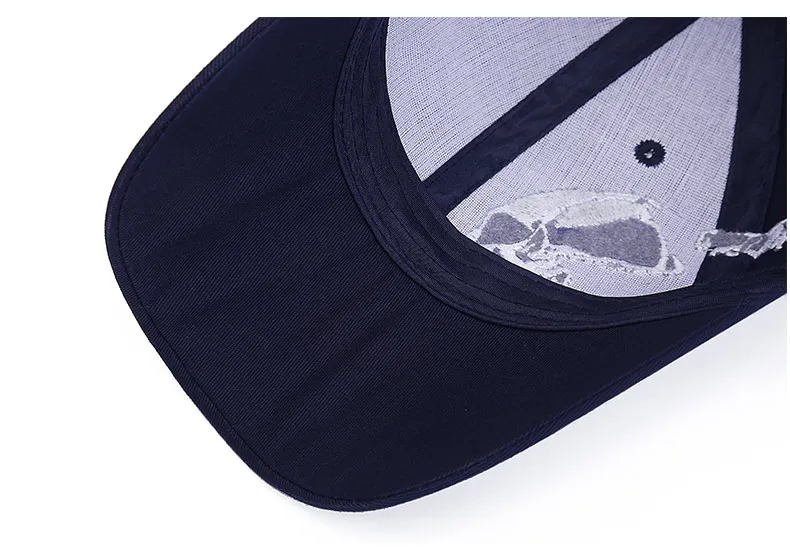 Высокое качество 100% хлопок Женская Бейсболка с вышитым черепом Snapback модные