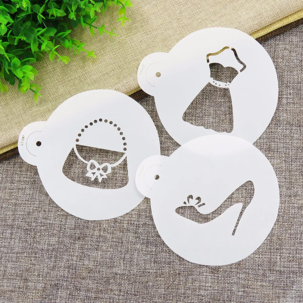 Сумка и платье модный трафарет для выпечки набор украшения торта мастики