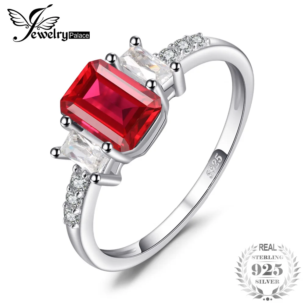 JewelryPalace современный 4.4ct изумруды с стимулировали Рубины CZ Обручение кольцо для
