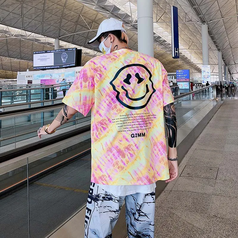 Мужская и женская футболка с объемным принтом граффити Повседневная Уличная