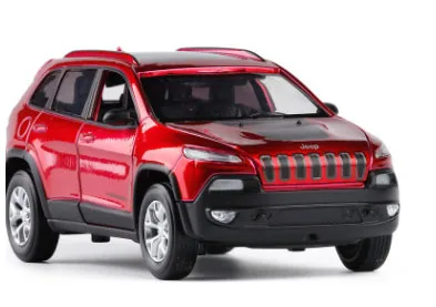 Красный 1:32 Jeep Grand Cherokee SUV литая модель легкосплавных автомобилей модель игрушки оттягивающийся звуковой светильник автомобиль игрушка Черный Красный Серебряный для детей подарки на день рождения - Цвет: Красный