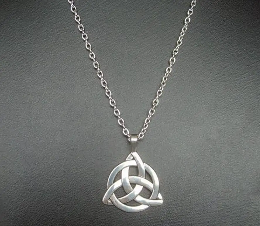 Цепочка с узлом Троицы Triquetra ювелирные изделия сделай сам длинное ожерелье 60 см