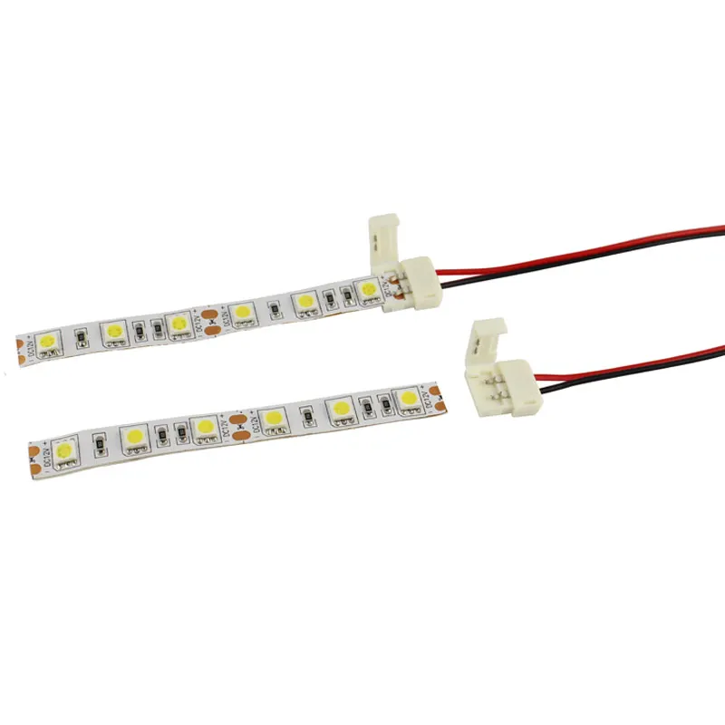 Разъем для светодиодной ленты без пайки 2 контакта 8 мм 10 бесплатный сварочный