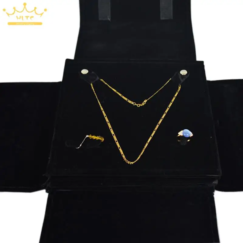 

Jewelry Display Black Velvet Jewelry Set Display Necklace Ring Pendant Display Package 4 Pcs Black Jewelry Square Package