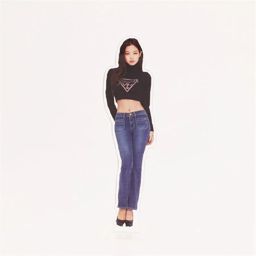 Jennie 2 Kpop Blackpink, акриловая фигурка стэнди, кукла, Роза Лиза, 18 см, стоячий стол, Декор, Jisoo Jennie - Цвет: Jennie 2
