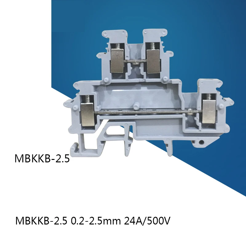 

Double terminal MBKKB2.5 voltage Wire Cable Terminal 2.5 Square Double Connection Line Copper