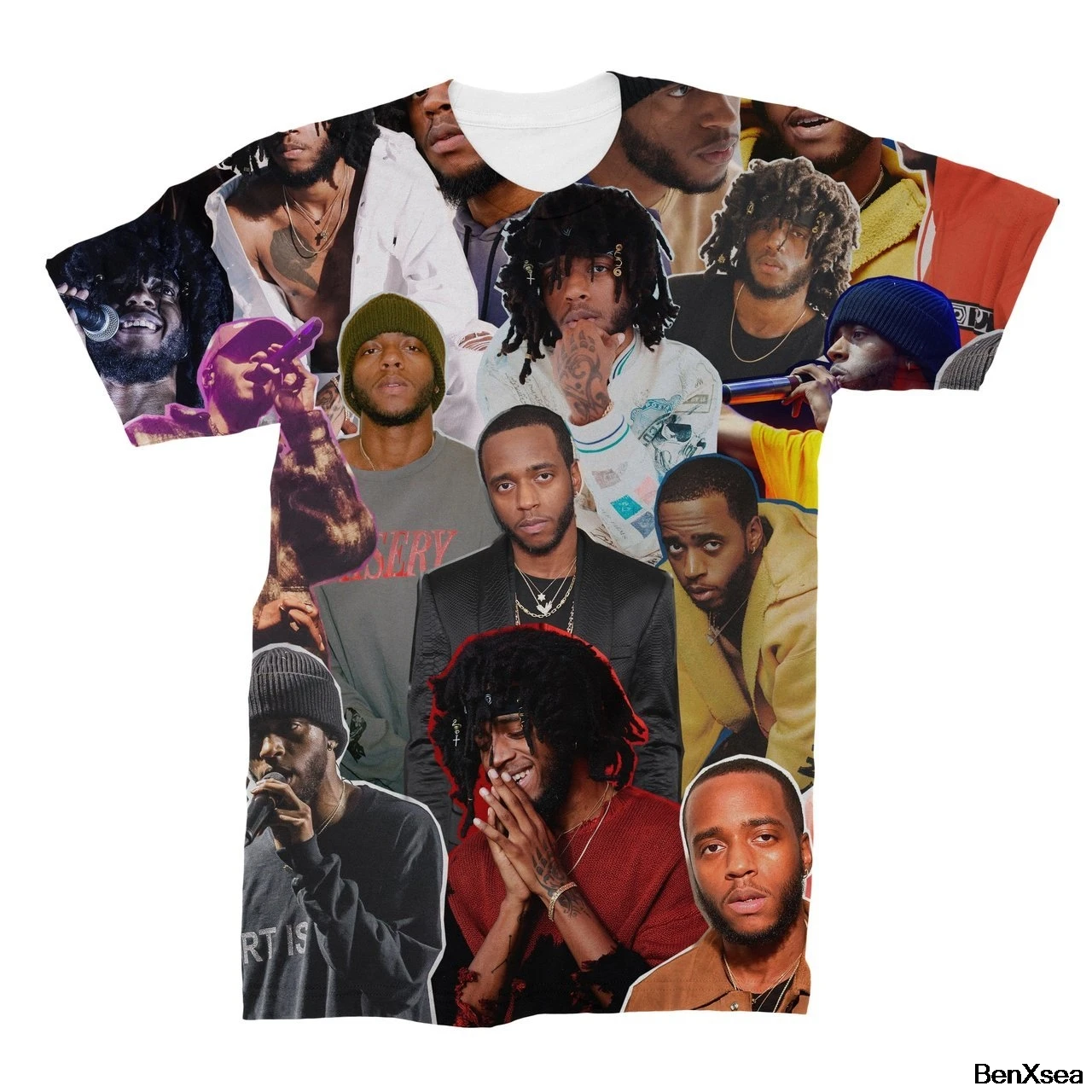 Футболка с коллажем для фотографий 6lack модная футболка в стиле хип-хоп Харадзюку