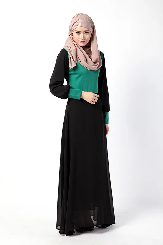Новое модное мусульманское женское платье abaya Дубай jibabs кафтан с длинным рукавом