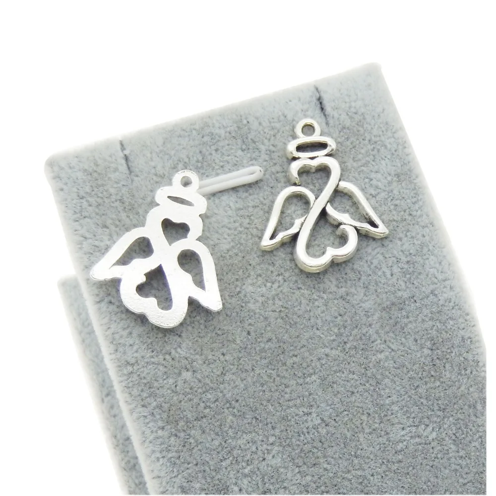 10 шт. Винтаж серебро Цвет сплав творческого Ангел Кулон украшения ручной работы