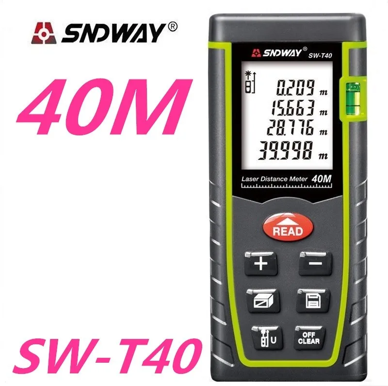 SNDWAY лазерный дальномер 40 М 60 80 100 trena лазера ленты построить меру устройство тест