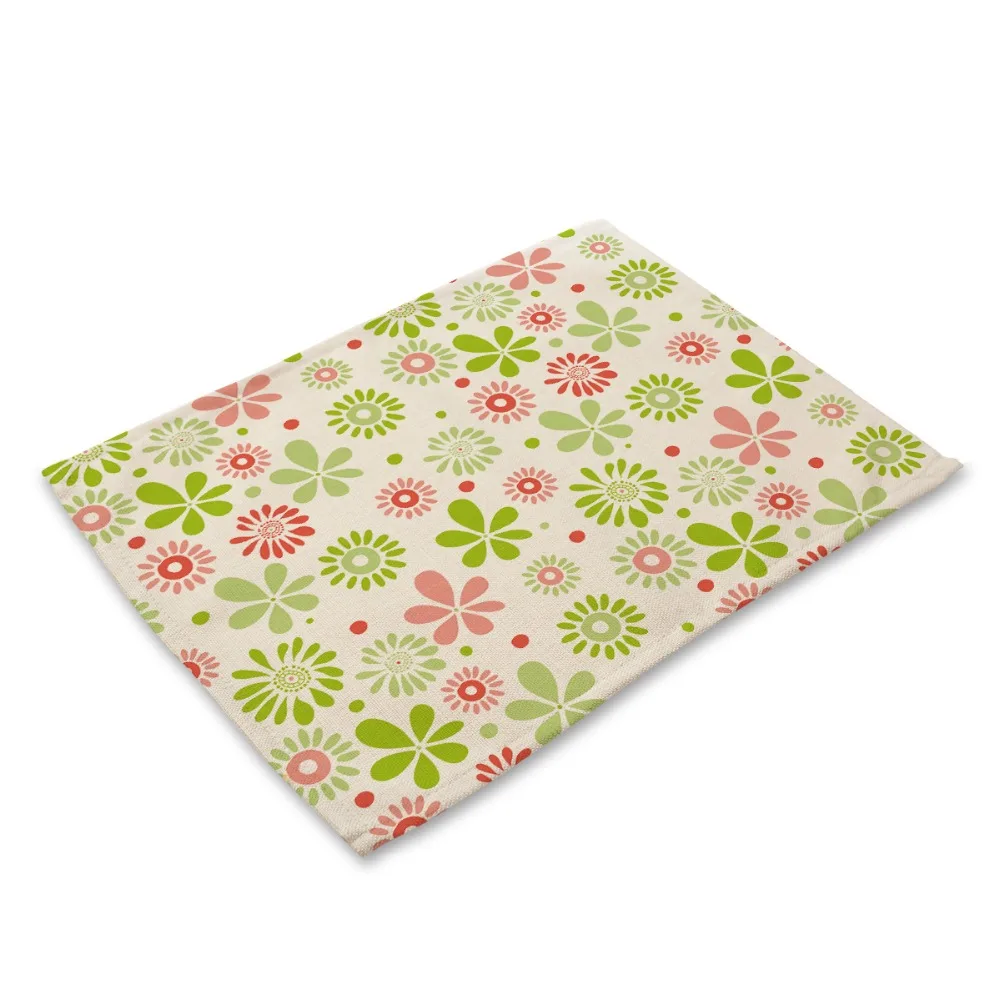 6 видов столовые салфетки маленькие тканевые обеденные с цветочным принтом