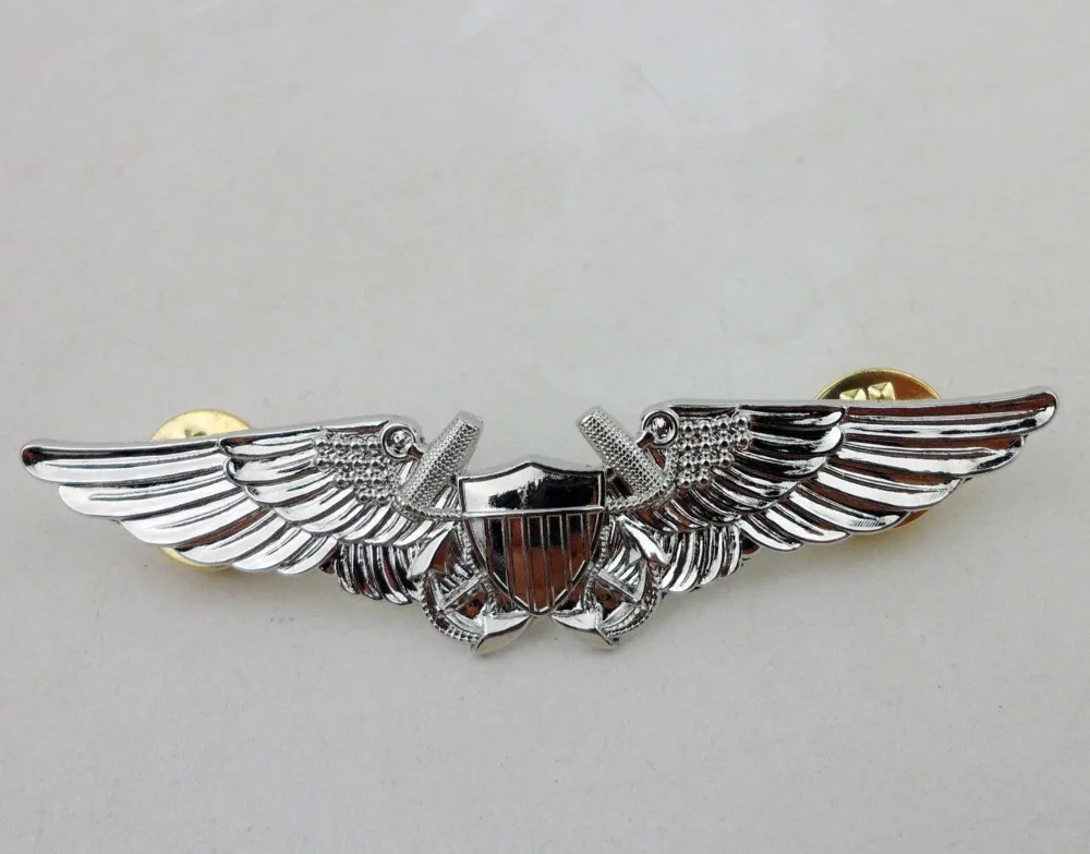 WW2 США USMC авиационный сотрудник Pilot крыло значок Insignia серебряные крылья мировой