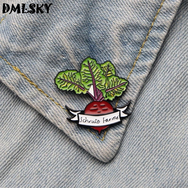 

DMLSKY The Office TV Show Metal Brooches Enamel Pins Men Lapel Pin Shirt Brooch Backpack badge Women Collar Pin Jewelry M3187