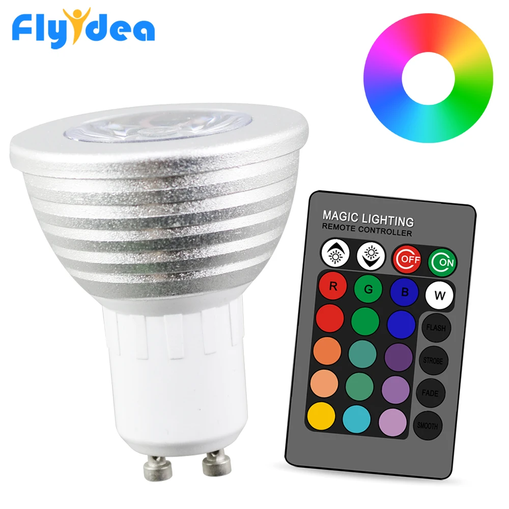 5 Вт 24key цветной 110 В 220 ИК пульт дистанционного управления rgb лампа Светодиодный