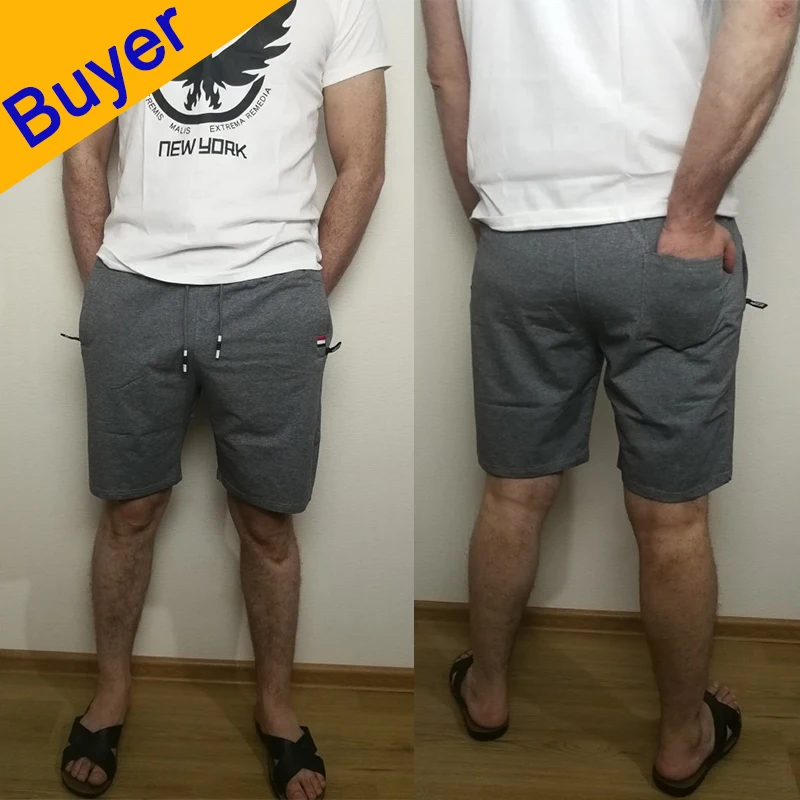 Мужские шорты из хлопка летние однотонные мужские 6XL повседневные новая