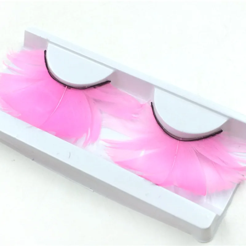 5 пар преувеличенные накладные ресницы Розовое Перо Макияж для клуба | Красота и