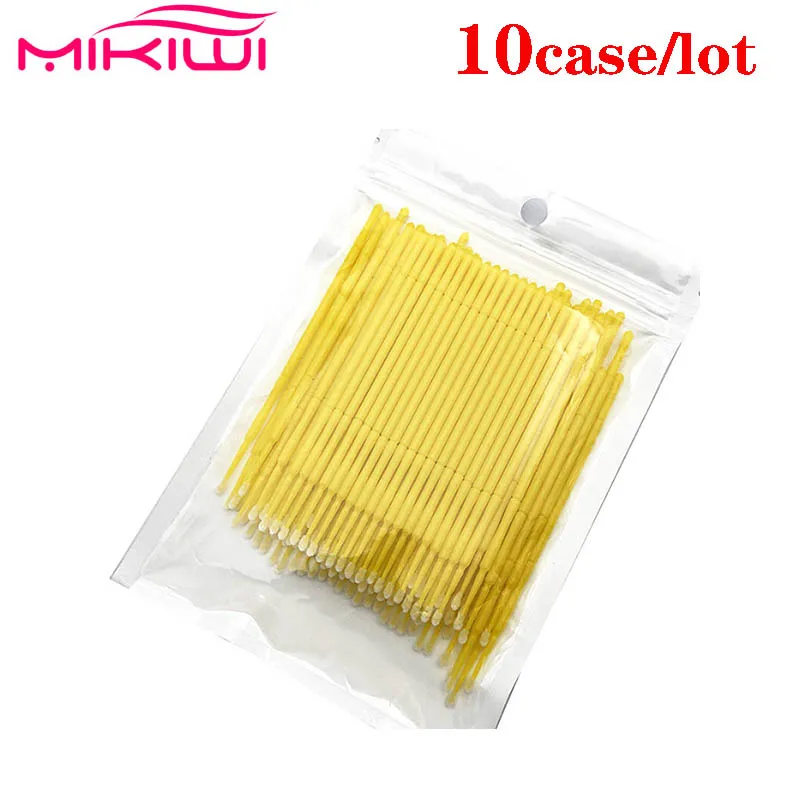 MIKIWI 10 чехол одноразовые кисти для макияжа тампоны микрощетки наращивания ресниц