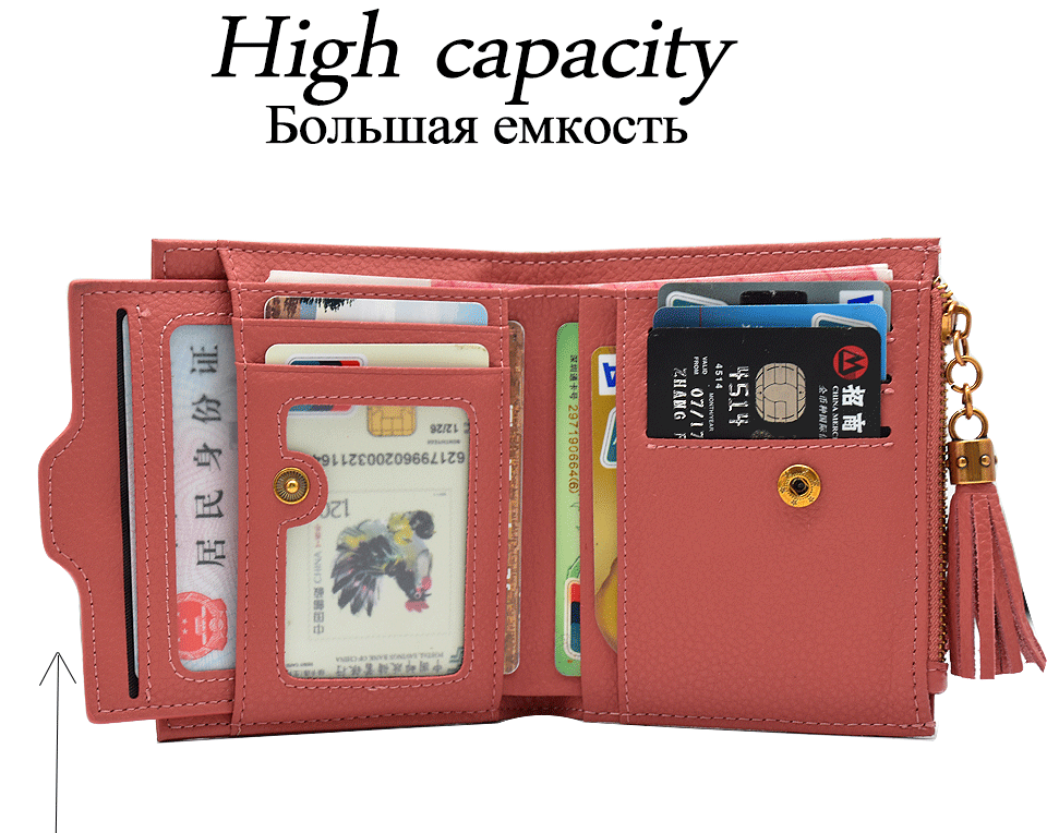 PERDREAM, новинка, Женский кошелек из воловьей кожи, короткий, квадратный, с рисунком пчелы, мини кошелек, личи, сумка клатч с бахромой, карман для монет