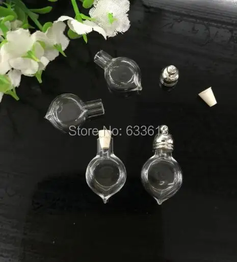 Стеклянная ваза в форме сердца пузырек с подвесками-талисманами резиновые