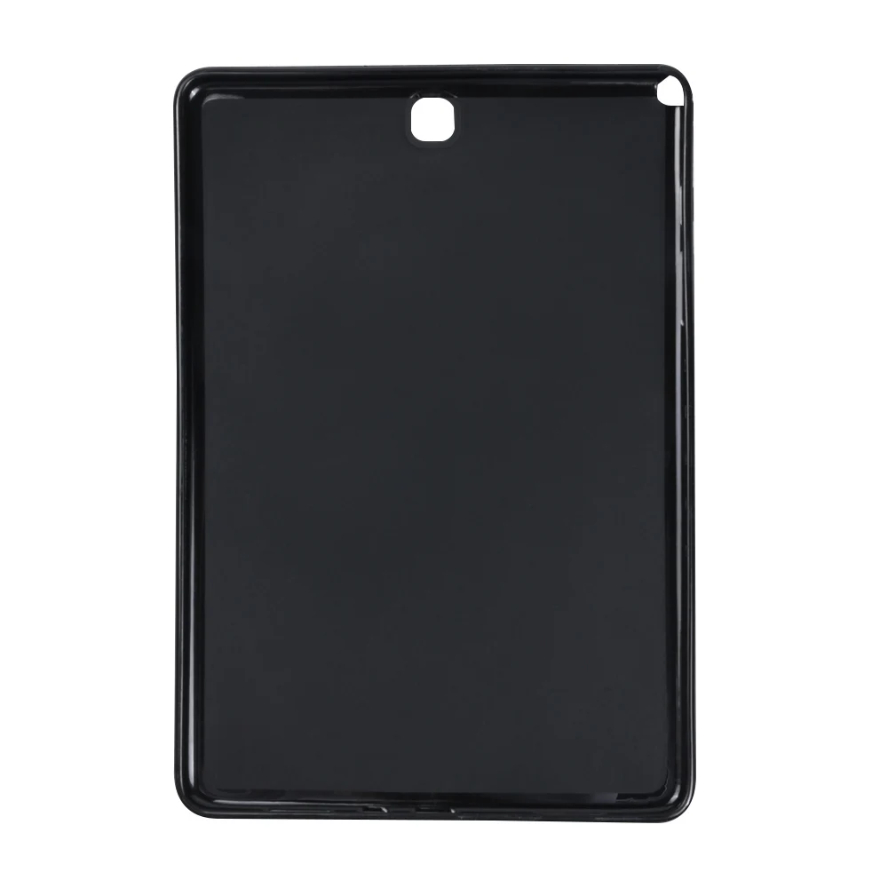 AXD силиконовый чехол Smart Обложка для планшета для Samsung Galaxy Tab 9,7 T550 T555 SM-T550 sm-T555 противоударный бампер случае - Color: Black