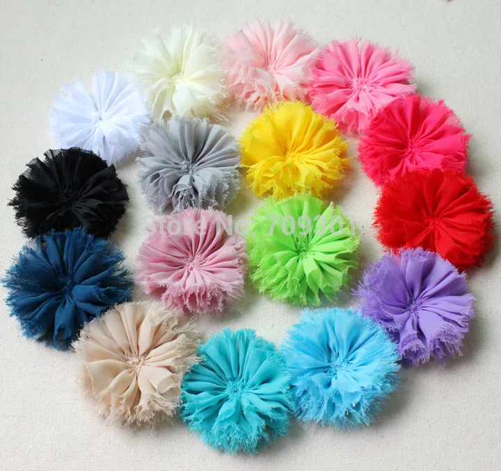 Цельный шифон Цветок шикарный цветочная ткань цветок для девочек Дети