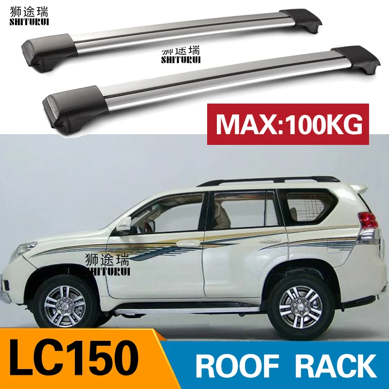 2 шт штанги на крышу для TOYOTA LAND CRUISER 150 Prado 2009+ 2010 2012 LC150 боковые перекрещивающиеся Рейлинги на крышу багажника из алюминиевого сплава