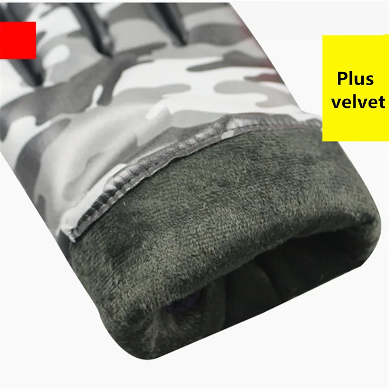 Luvas Для мужчин Esquiar перчатки высокое качество Для женщин руки теплые Camo кожа хлопок утолщенной мужские перчатки Водонепроницаемый