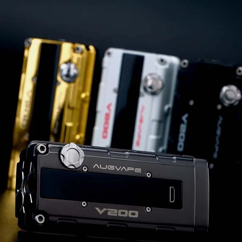 Augvape V200 поле Mod Gun Metal Цвет 18650 Батарея автоматический байпас V режим светодиодный