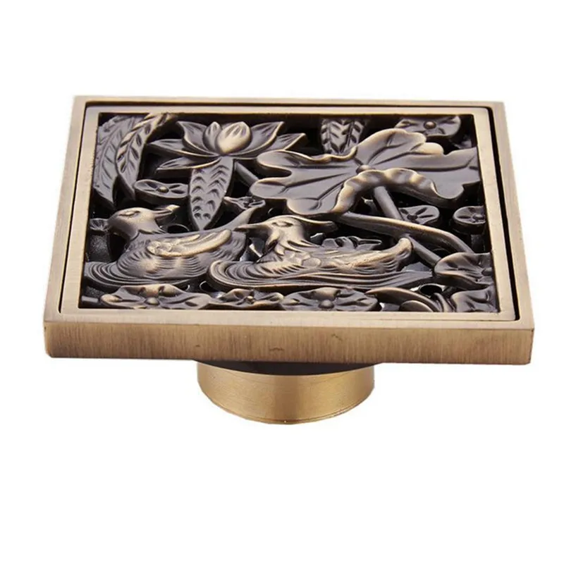 

Whosale Or Retail European Antique Deodorant Floor Drain High-Quality, Bathroom Shower Brass Floor Drains Strain Covers Hot Sell