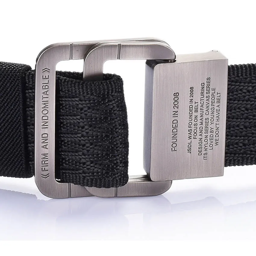 Новинка 2017 года бренд двойной пряжкой холст ремень Для мужчин спорта на открытом