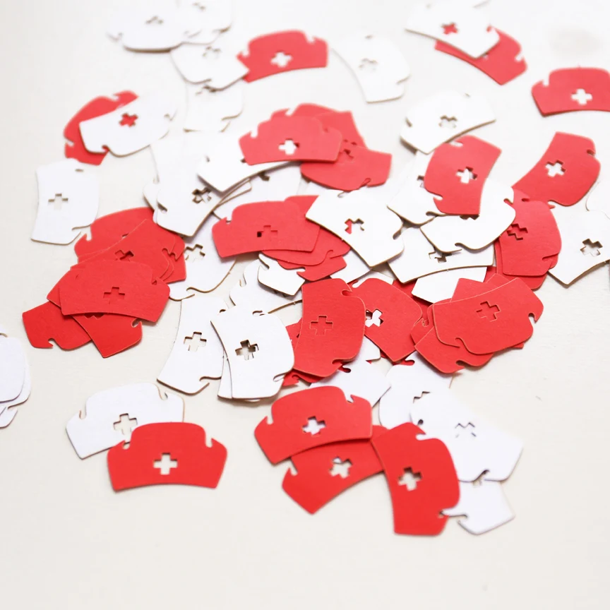 Медсестринская шапочка с конфетти выпускной медсестры 100 КТ фотоэлемент