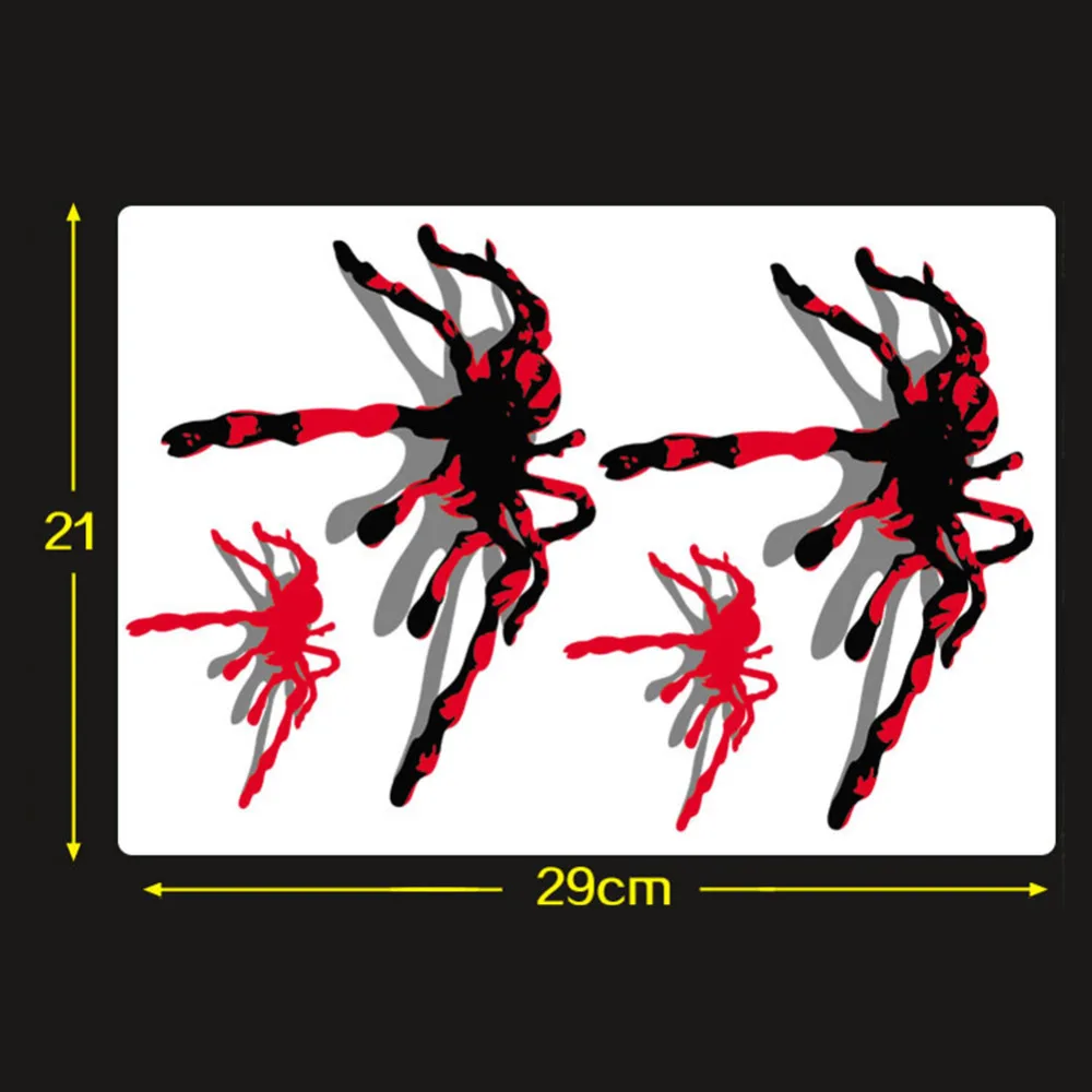 Креативная наклейка на машину мотоцикл украшение террор крутой красный паук