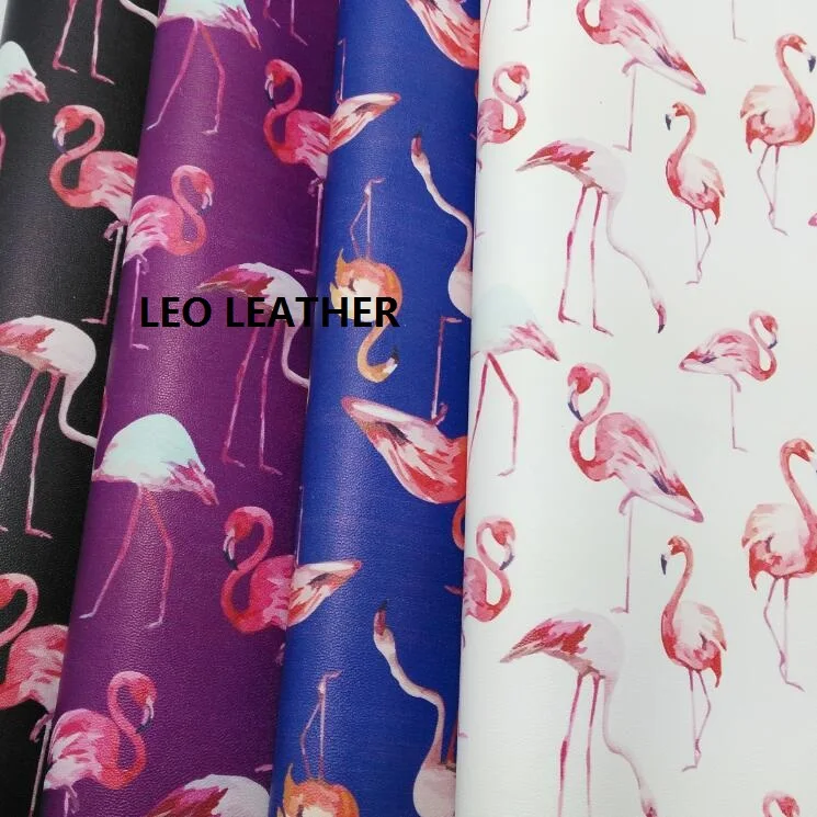 8 шт. А4 размер искусственная кожа с принтом фламинго экокожа розы ткань SK37A | Дом и