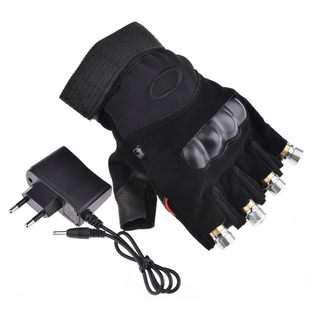 Зеленые лазерные лучи для Хэллоуина многолучевые перчатки светящиеся