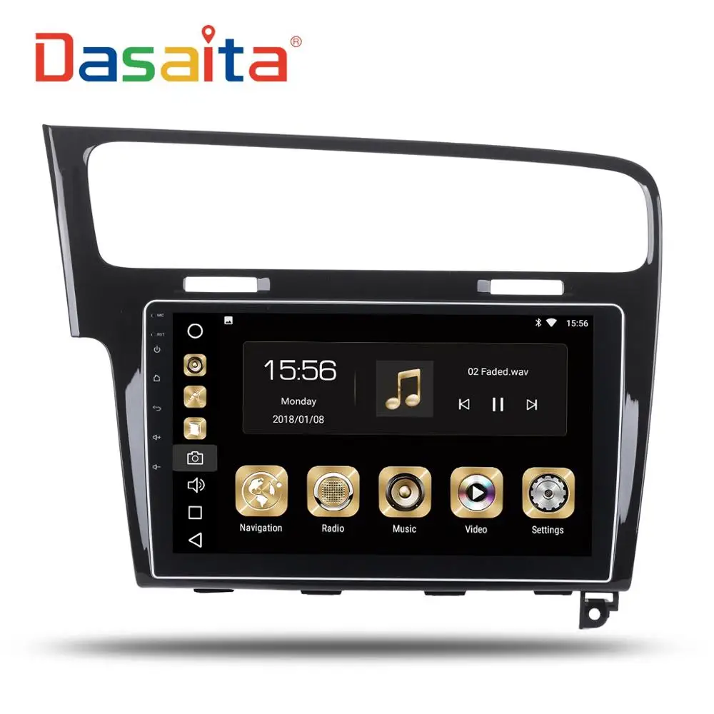 Dasaita 10," Android 9,0 автомобиля gps радио плеер для VW Golf 7 2013 с Octa Core 4 Гб+ 32 ГБ стерео Мультимедиа - Цвет: 4G with black color