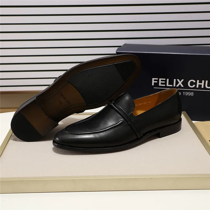 Модные мужские лоферы повседневная мужская обувь из натуральной кожи без