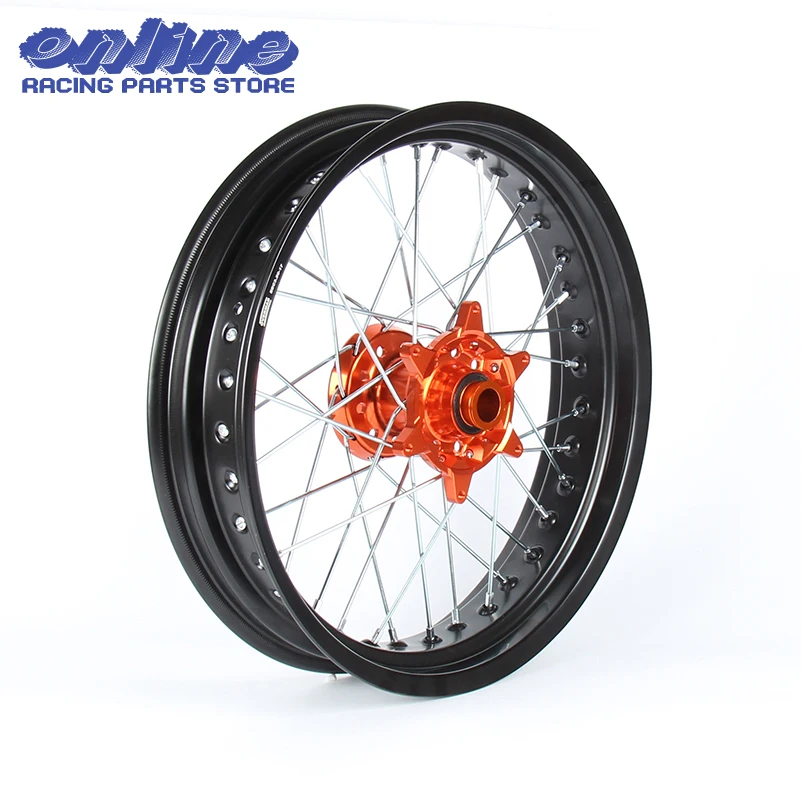 3 5/5 0*17 &quotSupermoto для колеса оранжевый обод ступицы SX MXC XC GS SXS EXCF SXSF XCG EXC XCW 125 150 200 250 350