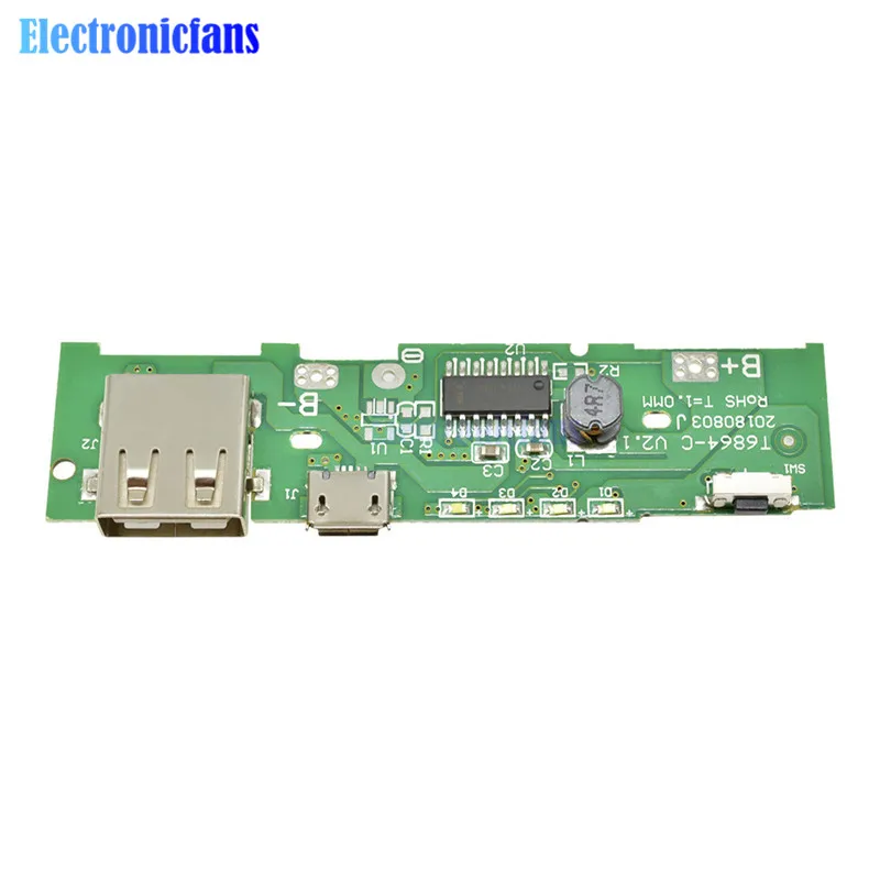 Повышающий Модуль 5 в 1 А плата зарядного устройства для внешнего аккумулятора