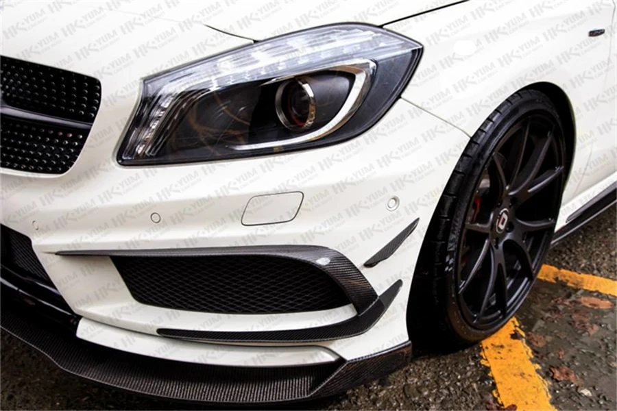 Передний спойлер для губ из углеродного волокна Mercedes Benz W176 A45 AMG 2013.2014.2015.2016.2017