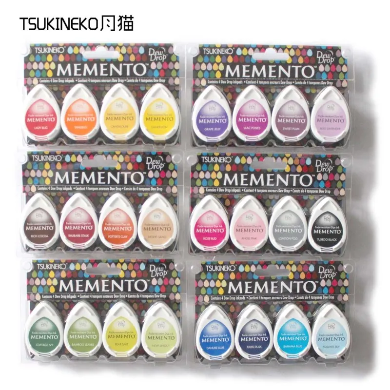 

4pcs water-drop series of rubber stamp pad for paper craft