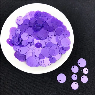 Matte Dark Purple 600 шт Матовая блестящая блестка смешанный размер 6 мм 8 мм 10 мм цветная круглая форма, Сыпучие блёстки швейное ремесло, аксессуары для женской одежды - Цвет: Matte Dark Purple