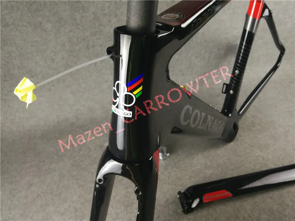 Черно-красная UD Глянцевая T1000 Colnago концепция карбоновая рама для дорожного велосипеда с XXS/XS/S/M/L/XL на выбор