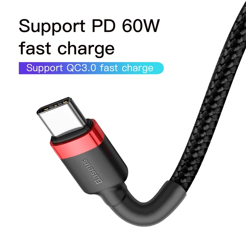 Кабель Baseus с USB Type C на для Redmi K30 Note 8 Pro быстрая зарядка 4 0 кабель быстрой зарядки