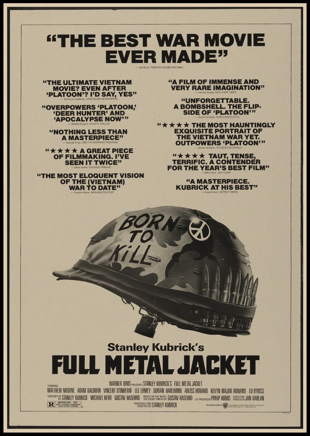 Металлический плакат из фильма куртка 1987 винтажное искусство Классическая