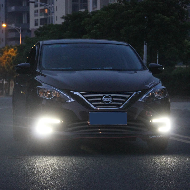 Светодиодный дневные ходовые огни для Nissan Sentra 2016 2017 Sylphy передняя противотуманная