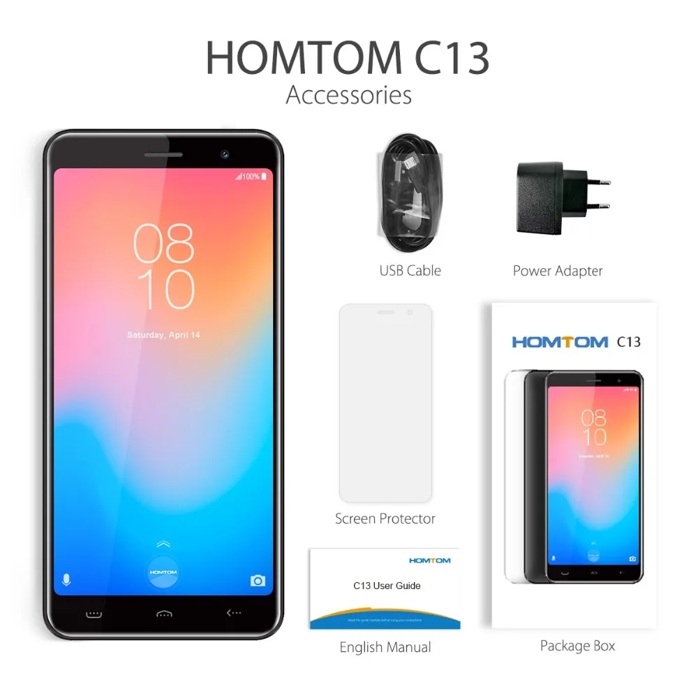 Оригинальный HOMTOM C13 3g WCDMA мобильного телефона Android GO 1 GB Оперативная память 8