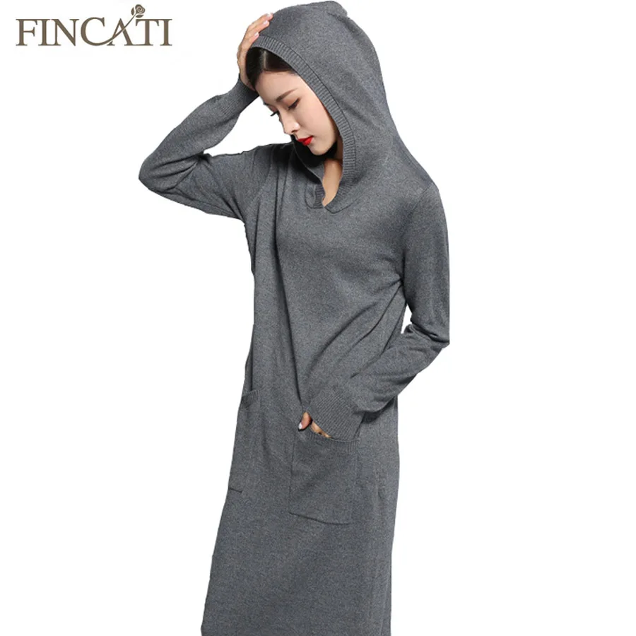 Осень Зима Платья Для Женщин Новинка кашемир смешивание шерсти два кармана с