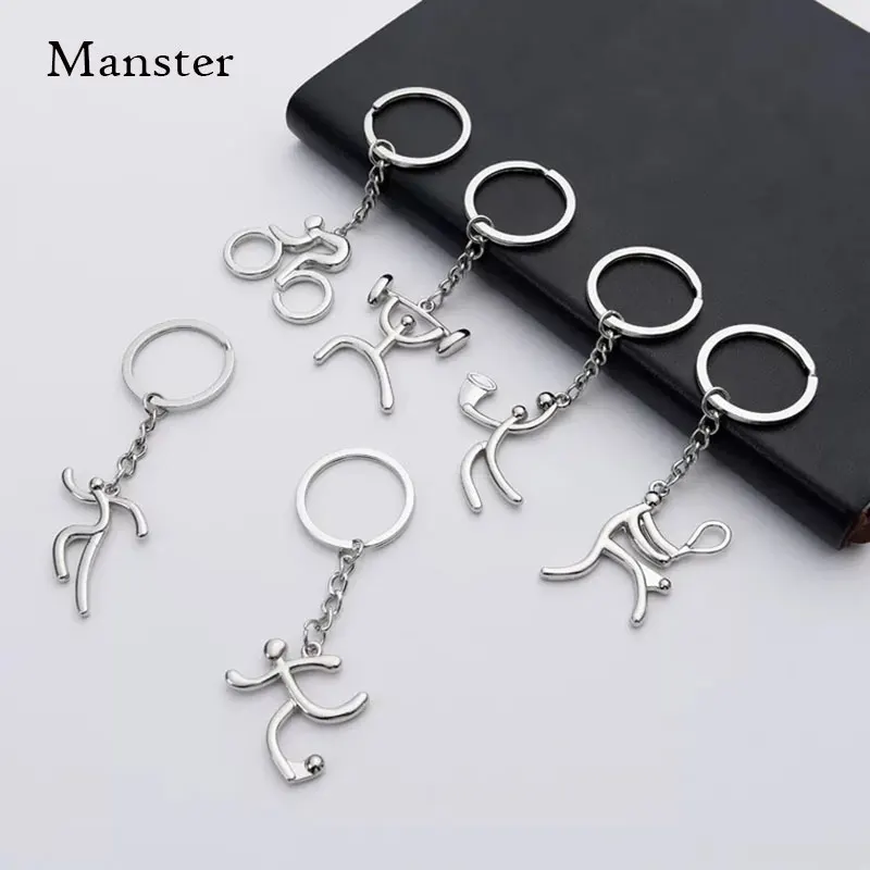 Брелок для ключей мужчин металлический занятий спортом бегом тяжелой атлетикой