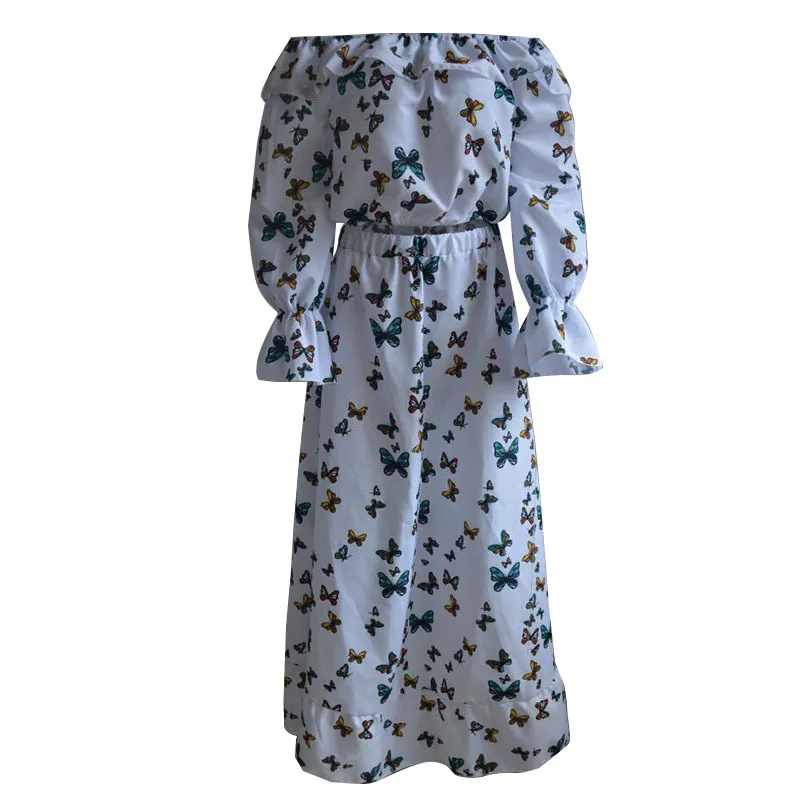 Женское богемное пляжное платье макси с принтом бабочек|Женские платья| |